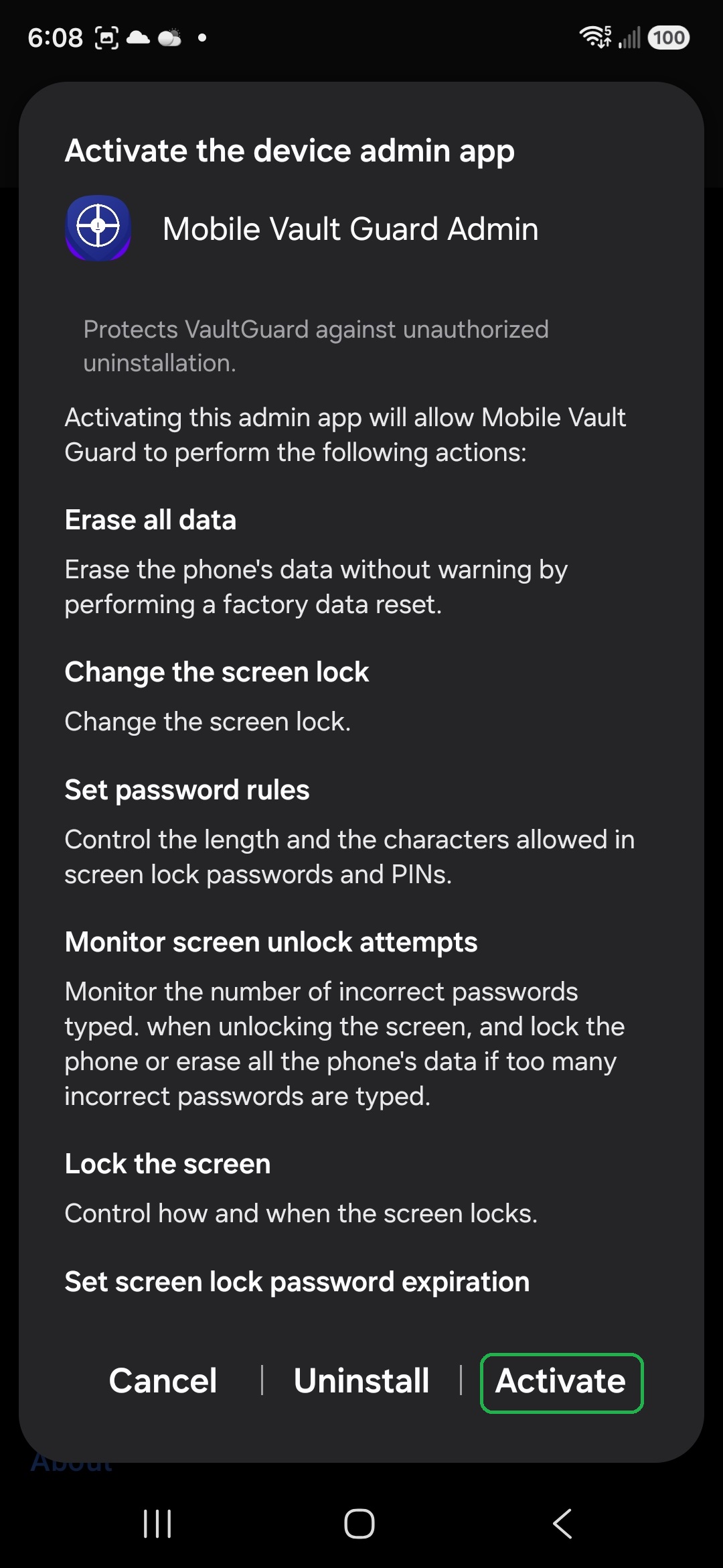 Activer la configuration administrateur
